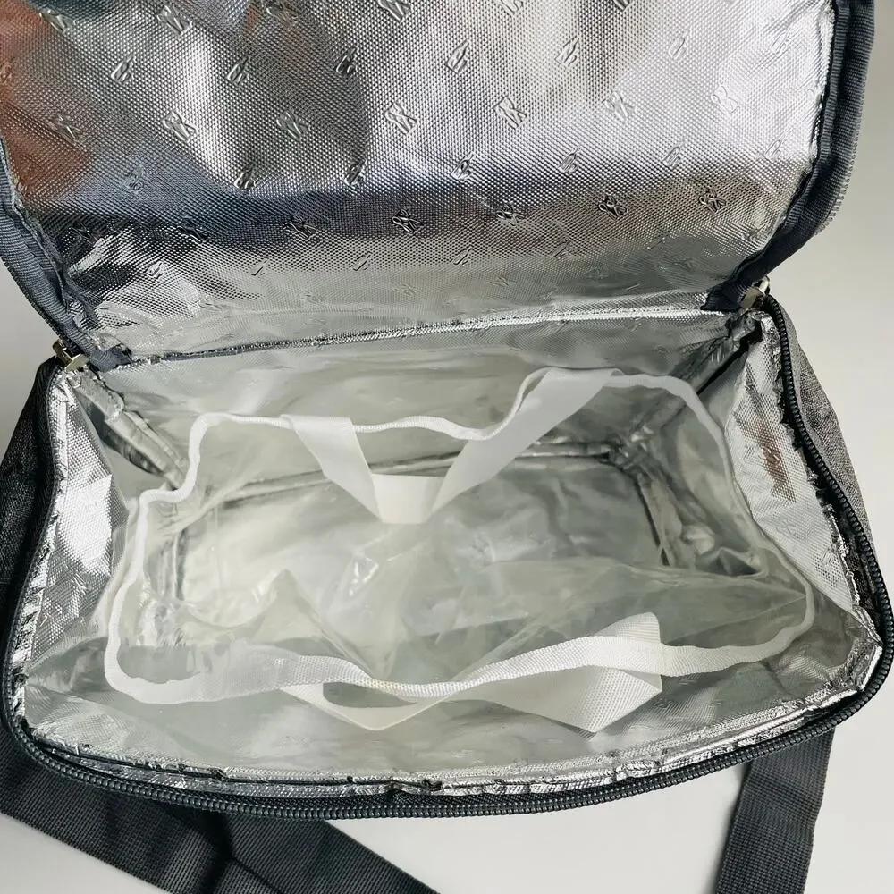 Lekebaby Grey Breast Milk Cooler Bag Contoured Ice Pack Insulated Bottle Tote